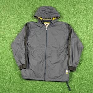 Vintage 90s Nike spell out navy zip up rain jacket